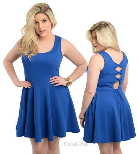 Нарядные и повседневные платья для полных девушек американского бренда Casual-Plus. Весна-лето 2014