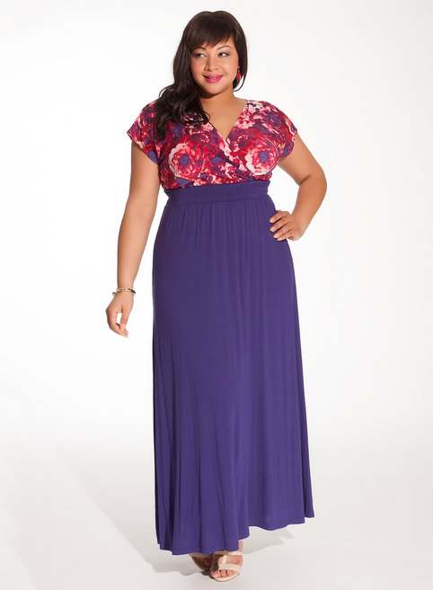 Длинные платья и сарафаны для полных модниц американского бренда Igigi. Лето 2014