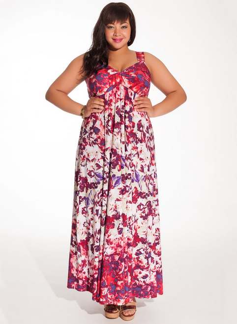 Длинные платья и сарафаны для полных модниц американского бренда Igigi. Лето 2014