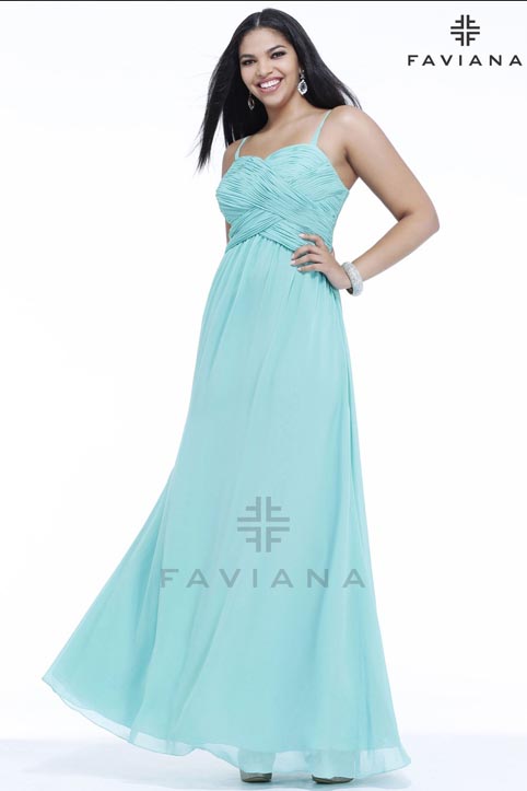 Вечерние платья для полных девушек американского бренда Faviana. Осень-зима 2013-2014