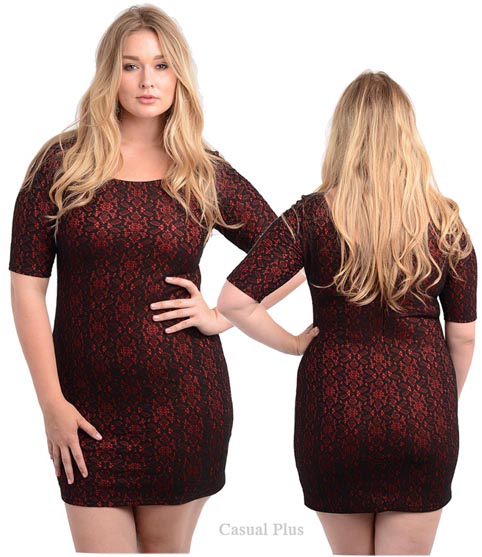Платья для полных девушек американского бренда Casual-Plus 2014