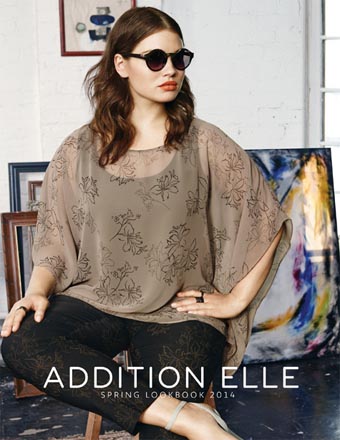 Lookbook женской одежды больших размеров канадского бренда Addition Elle. Весна 2013
