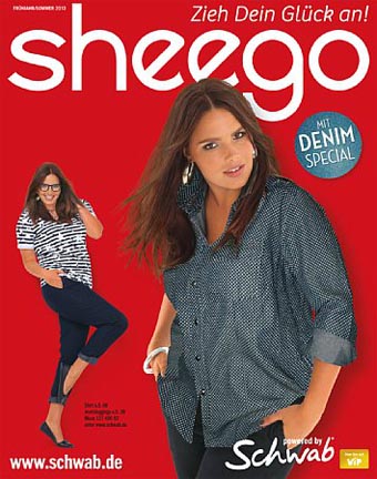 Немецкий каталог женской одежды больших размеров Sheego Mit Denim Spesial. Весна-лето 2013