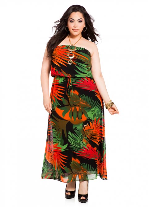Летние платья и сарафаны для полных женщин от Ashley Stewart 2013