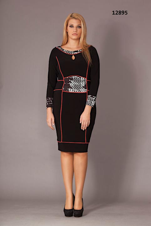 Стильные платья для полных женщин турецкого бренда Gemko. Осень-зима 2013-2014
