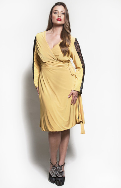 Нарядные и повседневные платья для полных леди американского бренда Queen Grace. Осень-зима 2013-2014