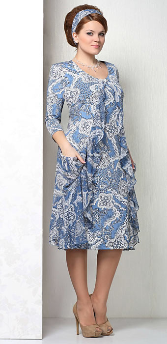 Трикотажные платья для полных женщин белорусской компании Галеан Стиль. Осень 2013