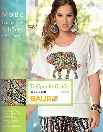 Немецкий каталог женской одежды больших размеров Baur Treffpunkt Größe Akzente. Лето 2013