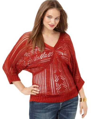 Модные свитера, пуловеры и туники для полных женщин осени-зимы 2011-2012
