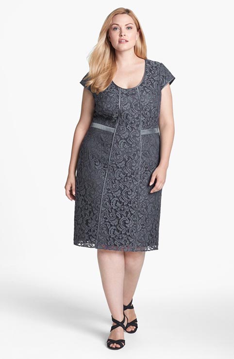 Нарядные платья для полных модниц американского бренда Adrianna Papell. Осень-зима 2013-2014