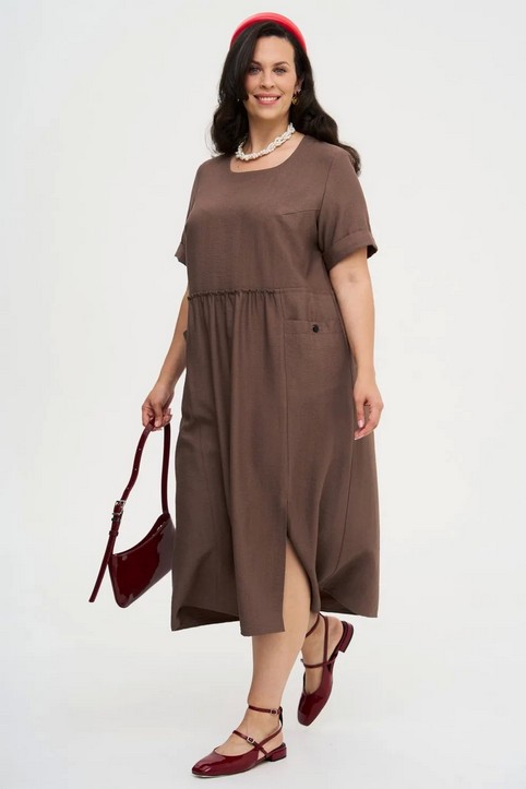 Платья для полных женщин российского бренда Intikoma осень-зима 2025-26