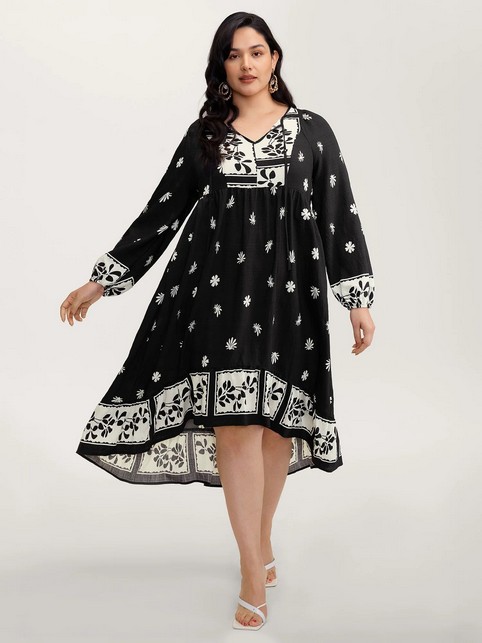 Платья больших размеров американо-китайского бренда BloomChic осень-зима 2025-26