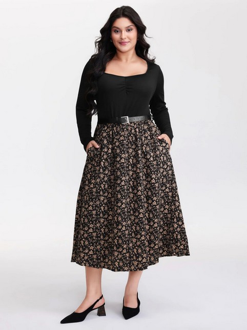 Платья больших размеров американо-китайского бренда BloomChic осень-зима 2025-26