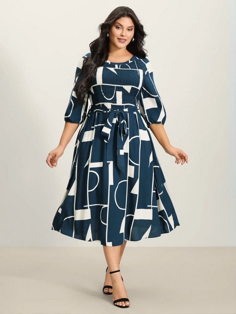 Платья больших размеров американо-китайского бренда BloomChic осень-зима 2025-26