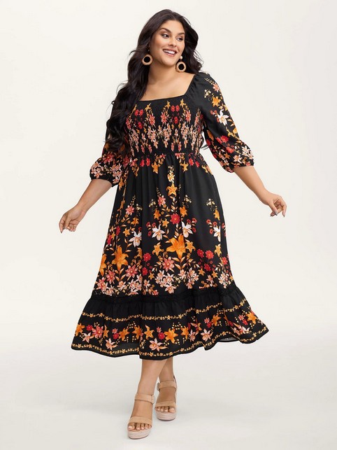 Платья больших размеров американо-китайского бренда BloomChic осень-зима 2025-26