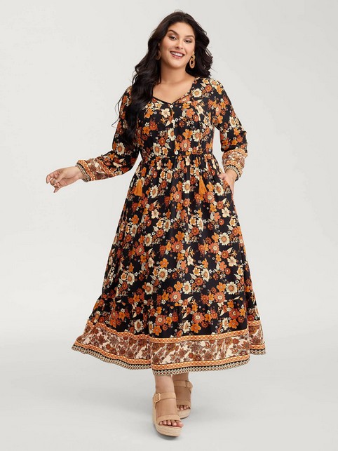 Платья больших размеров американо-китайского бренда BloomChic осень-зима 2025-26