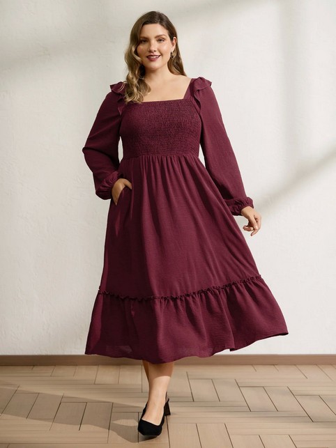 Платья больших размеров американо-китайского бренда BloomChic осень-зима 2025-26