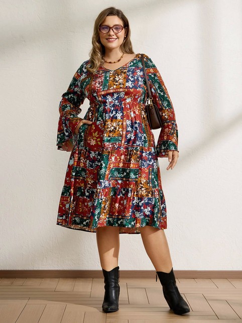 Платья больших размеров американо-китайского бренда BloomChic осень-зима 2025-26