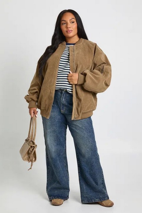 Демисезонные куртки для полных девушек английского бренда Boohoo осень 2025