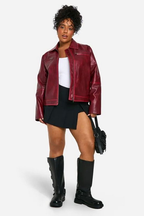 Демисезонные куртки для полных девушек английского бренда Boohoo осень 2025