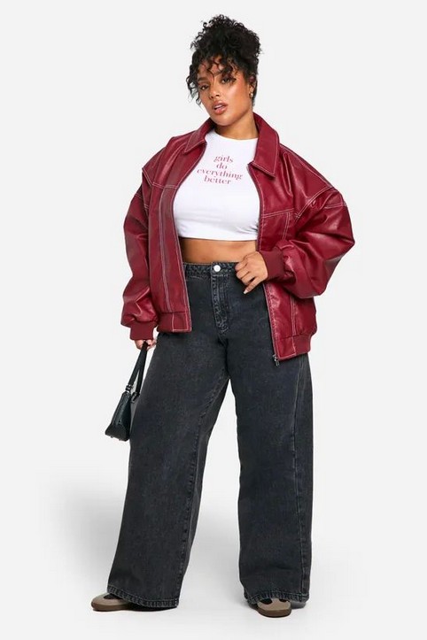 Демисезонные куртки для полных девушек английского бренда Boohoo осень 2025