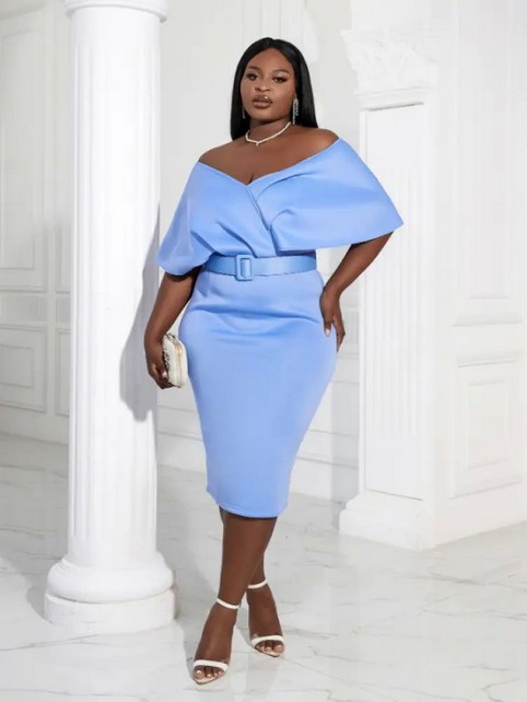 Нарядные платья больших размеров американского бренда AOMEI DRESS лето 2025