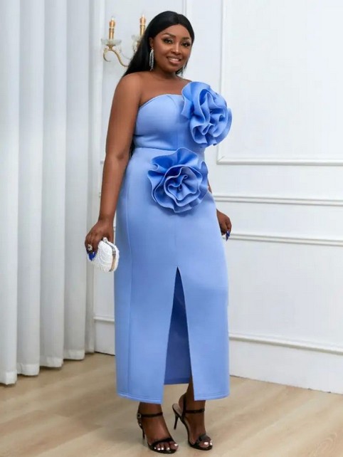 Нарядные платья больших размеров американского бренда AOMEI DRESS лето 2025