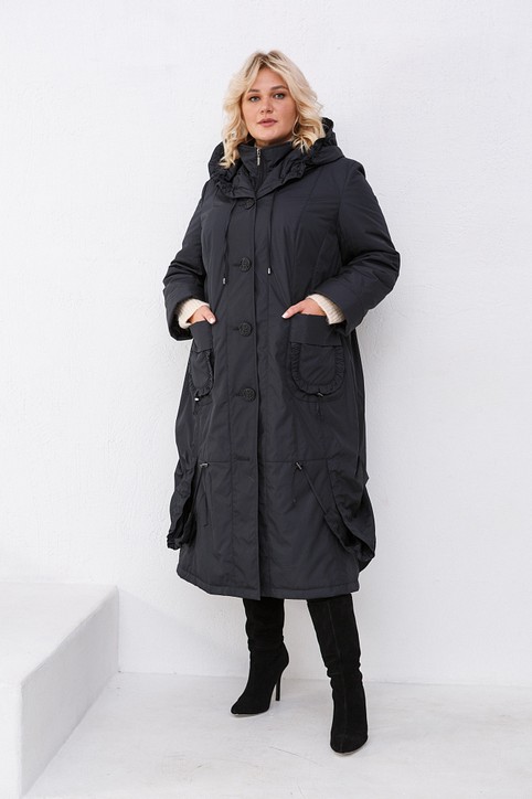 Зимние пальто для полных женщин российского бренда Beejour зима 2023-2024