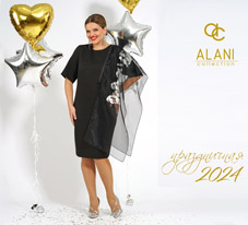 Новогодняя коллекция женской одежды больших размеров белорусского бренда Alani Collection 2024