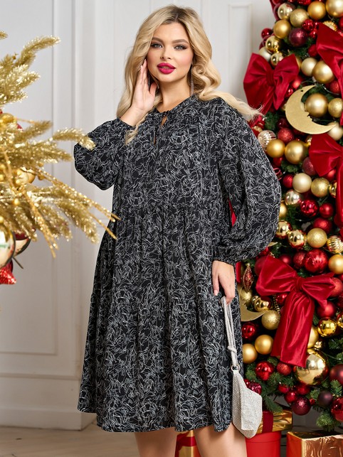 Новогодняя коллекция женской одежды больших размеров российского бренда Dora 2024