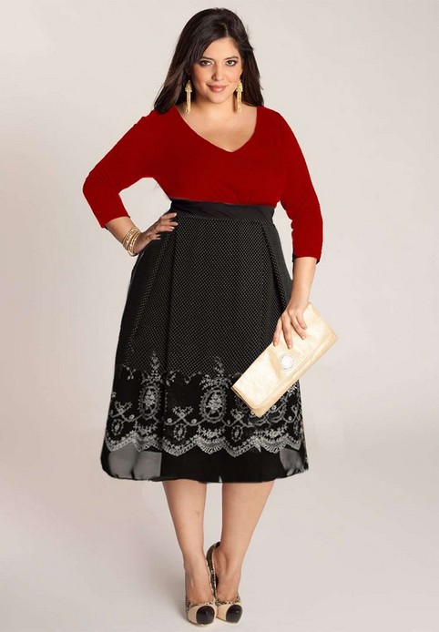 Коллекция платьев для полных женщин американского бренда IGIGI осень-зима 2023-2024
