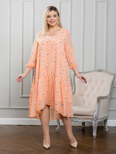 Платья для полных женщин российского бренда Novita весна 2023