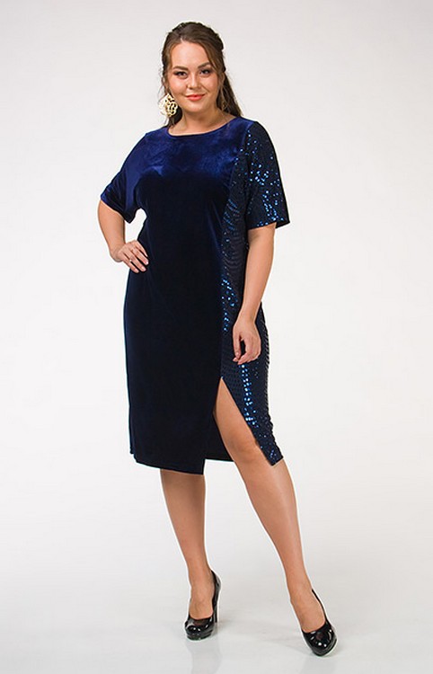 Новогодняя коллекция платьев для полных женщин российского бренда СКС Collections 2023
