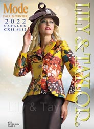 Каталог нарядной женской одежды обычных и больших размеров американского бренда Lily & Taylor осень-зима 2022