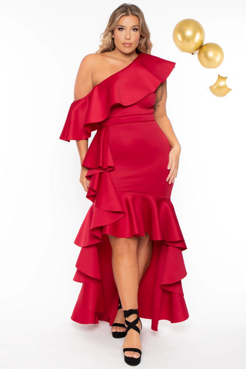 Новогодняя коллекция вечерних платьев для полных женщин американского бренда Curvy Sense 2022