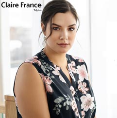 Канадский lookbook женской одежды plus размеров Claire France весна-лето 2021