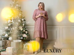 Новогодний lookbook женской одежды больших размеров российского бренда Luxury Plus 2021