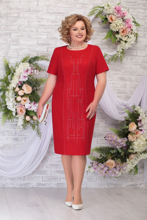 Шикарные платья для полных женщин белорусского бренда NINELE лето 2020