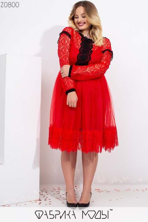 Нарядные платья для полных модниц украинского бренда Фабрика моды 2020