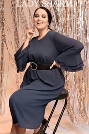 Новогодний lookbook женской одежды больших размеров российской компании Lady Sharm 2020