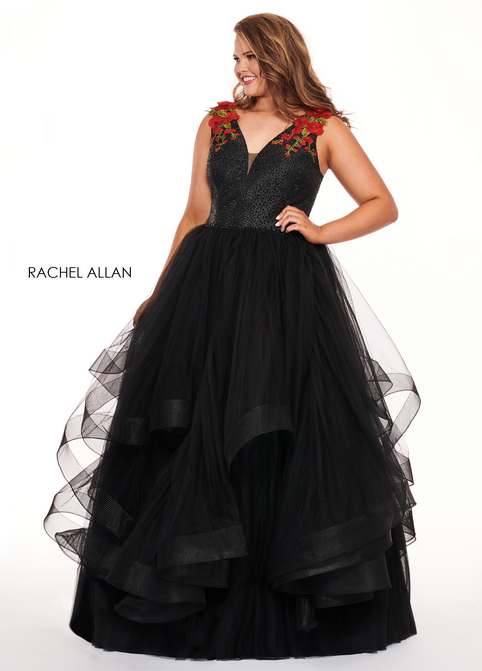 Новогодняя коллекция вечерних и бальных платьев для полных девушек американского бренда Rachel Allan 2020