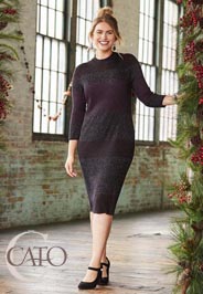 Новогодний lookbook женской одежды больших размеров американского бренда Cato 2020