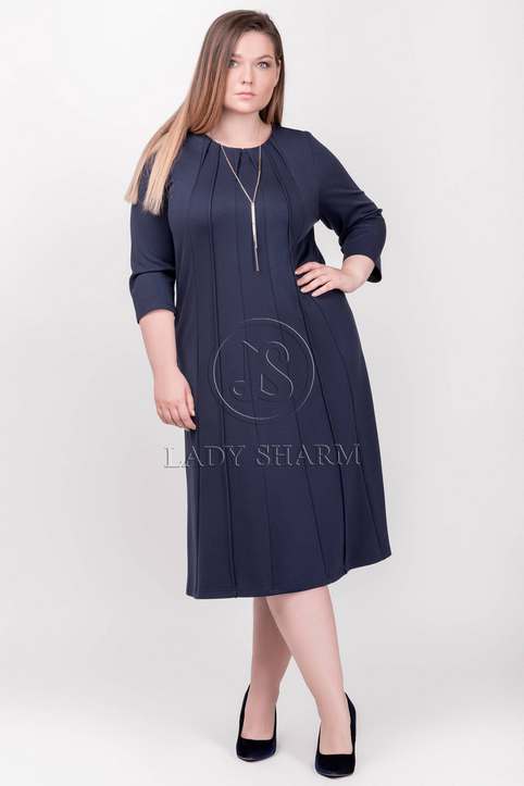 Платья для полных женщин российского бренда Lady Sharm осень 2019