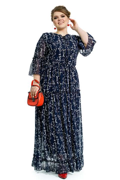 Платья для полных женщин киргизского бренда Lady Maria осень 2019