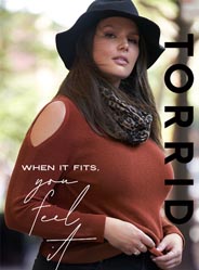 Американский lookbook одежды для полных женщин Torrid сентябрь 2019
