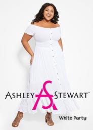 Lookbook одежды для полных модниц американского бренда Ashley Stewart август 2019