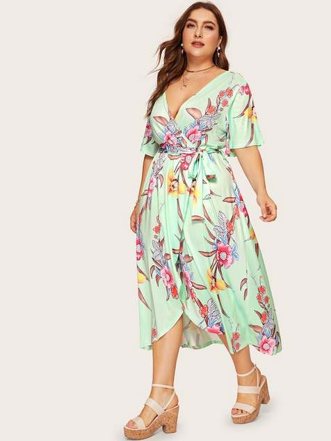 Платья для полных девушек и женщин английского бренда SHEIN весна-лето 2019