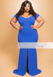 Длинные платья для полных женщин американского бренда Chic & Curvy весна-лето 2018