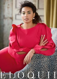 Lookbook женской одежды больших размеров американского бренда Eloquii февраль 2018