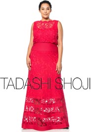 Новогодняя коллекция вечерних и коктейльных платьев для полных женщин американского бренда Tadashi Shoji 2018
